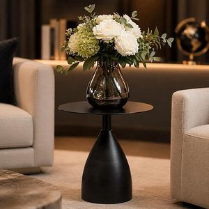 Drop Shape Metal <b>Side</b> <b>Table</b> for Living Room End <b>Table</b>, Coffee <b>Table</b>, Bedside <b>Table</b> Home <b>Round</b> Top Metal <b>Side</b> <b>Table</b> - Product Image 3