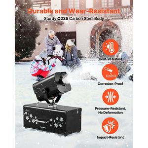 Machine à neige sans fil à télécommande 1200W à haut rendement, tête oscillante à 90 degrés, générateur de neige à glace sèche, large couverture - Product Image 5