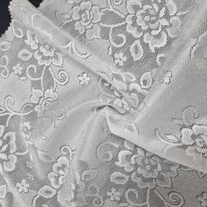 Tissu en dentelle extensible florale 147 cm, léger, couleur personnalisée, maille respirante en nylon et élasthanne pour lingerie et vêtements de mariée - Product Image 2