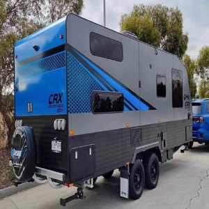 Caravane de luxe familiale australienne moderne modulaire, remorque de voyage, camping-car d'expédition, autocaravane en acier inoxydable noir pour 8 personnes - Product Image 5