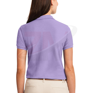 Camiseta Polo Básica de Algodón para Mujer, Manga Corta, Ajuste Cómodo, Tejido Transpirable y Suave, Informal, para Uso Diario en Verano - Product Image 3