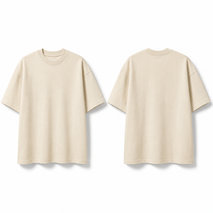 T-shirt unisexe surdimensionné en coton épais, vierge, style streetwear, 280 GSM, fabricant OEM ODM, marque privée - Product Image 1