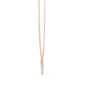 Collar con Colgante Circular de Diamantes de Corte Mixto de Lujo, en Oro Rosa de 14K, con Diamantes Cultivados en Laboratorio - Product Image 2