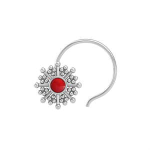 Pendiente de Nariz con Forma Redonda de Plata de Ley 925 de Indian Mores para Mujeres y Niñas - Product Image 3