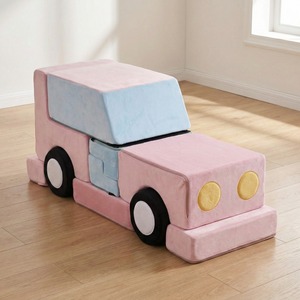 Juego de Coches de Espuma Montessori para Niños Pequeños – Juguete de Coche Modular Ecológico con Cubierta de Terciopelo para Uso Preescolar - Product Image 1