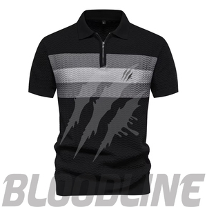 Camisa de Manga Corta para Hombre Bloodline, Tejido de Algodón Sólido, Transpirable, Formal, con Logotipo Frontal, Corte Regular - Product Image 3