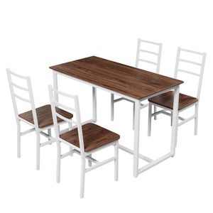 Set da Pranzo Moderno a 5 Pezzi Salvaspazio in Legno per Cucine Piccole e Angoli Cottura - Product Image 4