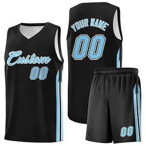 ชุดเสื้อและกางเกงบาสเก็ตบอลแบบกำหนดเอง พร้อมโลโก้ทีม ชื่อ หมายเลข ป้ายชื่อ พิมพ์ลายแบบซับลิเมชั่น ปักลาย 3 มิติ ผ้าโพลีเอสเตอร์ 100% ยืดหยุ่นได้ เหมาะสำหรับกีฬา - Product Image 1