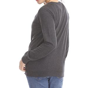 Sudadera de cuello redondo de algodón 100% de gran tamaño para mujer, sudadera de manga larga de otoño con estampado de logotipo personalizado, Tops de punto informales - Product Image 6