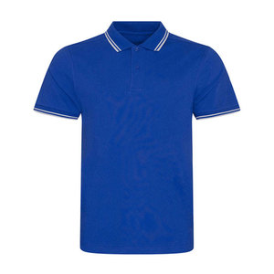 Polo Azul Rey para Hombre, Manga Corta, Tela Piqué, Corte Regular, Ribete en Contraste, Estilo Casual, Polo Personalizado al por Mayor - Product Image 6