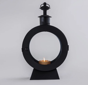 OEM Manufacturer Luxury Metal <b>Lantern</b> With Glass Panels For Hotel Restaurant Wedding Event And Outdoor Garden Decoration - Product Image 4