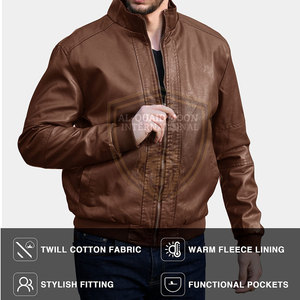 Top Manufacturer Premium Quality Leather Winter Jacket New Arrival Leather Jacket <b>Low</b> Moq Leather Jacket - Product Image 6