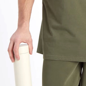 2026 Wholesale Breathable Summer Texture Series 365g Solid Color <b>Waffle</b> Short Sleeve Loose Leggings Men's T-<b>shirt</b> - Product Image 5