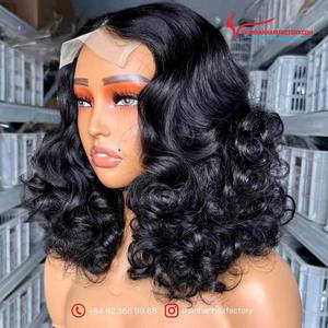 Pelucas premium de cabello humano con rebote, peluca larga vietnamita, extensión de cabello con cierre de encaje y raya al medio. - Product Image 4