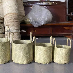 Cesta de mimbre tejida de suministro directo de fábrica, multifuncional, diseño básico personalizable, ecológica, para almacenamiento en el hogar, de Vietnam - Product Image 4