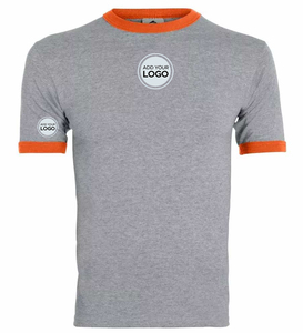 T-shirts Ringer ajustés en coton de qualité supérieure pour hommes, T-shirt Ringer en tissu tri-mélange - Product Image 3