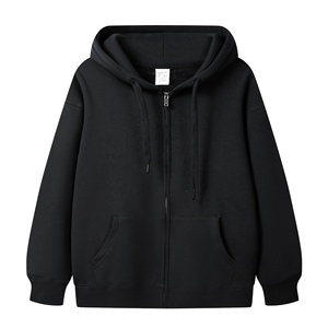 เสื้อฮู้ดมีซิปสำหรับผู้ชายผ้าฝ้าย500gsm โอเวอร์ไซส์ผ้าคอตตอนผสมโลโก้แบบกำหนดเอง - Product Image 1