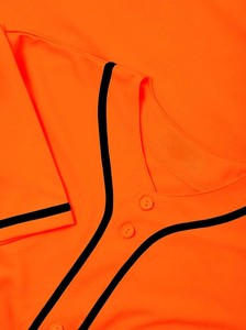 Mens 6 Button Baseball Inspired Jersey Front Opening Casual <b>Athletic</b> Top Short Sleeve Streetwear Daily Outfit - Product Image 6