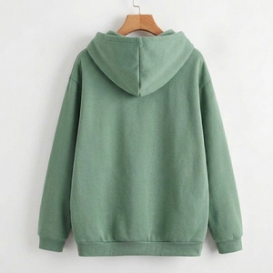 Sweat-shirt à capuche uni personnalisé avec logo, en tissu épais, pour hommes et femmes - Product Image 3