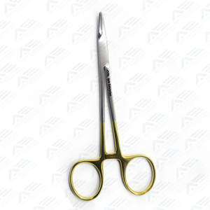Tc Webster Porte-Aiguille 13 Cm En Acier Inoxydable Fait Instruments Chirurgicaux Courbé Lisse Or Suture Chirurgie Dentaire - Product Image 3