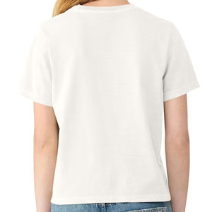 Camiseta Corta Azul para Mujer, Modelo Básico, Cuello Redondo - Product Image 2