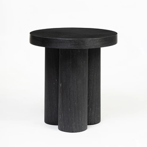 Kusum Art Modern Modern Wooden End Table for Living Room, Handmade <b>Rustic</b> Side Table, Bedroom Furniture - Product Image 3