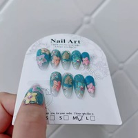Kuku Akrilik Press-On Desain Bunga 3D, Dasar Pink, Ujung Glitter Perak, Mutiara, Rhinestone, Pita, Panjang Sedang, Dapat Dikustomisasi, Grosir