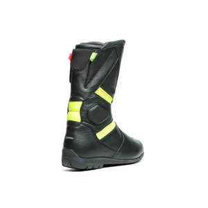 Bottes de moto en cuir noir unisexe avec bandes vertes néon, respirantes, imperméables, pour la conduite hivernale - Product Image 3