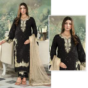 Costume pakistanais de qualité supérieure avec broderie et travail de sequins, prêt à porter, salwar kameez pour mariage et occasions spéciales - Product Image 1