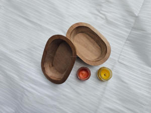 Cuencos y recipientes rectangulares de madera hechos a mano al por mayor para velas |   Decoración para el Hogar de Halloween y Navidad |   Fabricante OEM - Product Image 4