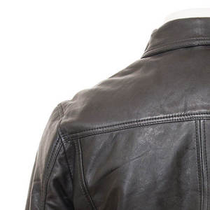 Chaqueta de Hombre Personalizada de Cuero Genuino y Lona, Estilo Urbano, Invierno, Impermeable, Resistente al Viento, Transpirable, de Alta Calidad - Product Image 6