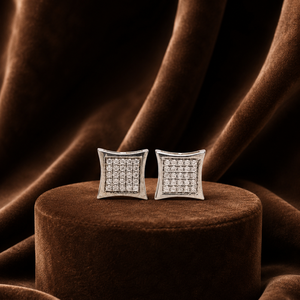Pendientes de Oro Blanco de 14K con Certificado IGI, Diamantes Cultivados en Laboratorio, Corte Redondo, Micro Pavé, Joyería Hip Hop para Mujer - Product Image 2
