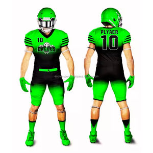 Ropa de fútbol americano personalizable 100% algodón con capucha Jersey Durable secado rápido transpirable sublimación impresión uniformes deportivos - Product Image 2