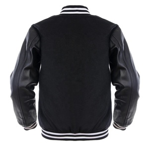 Chaquetas Varsity Hechas a Medida con Cuello Alto, Resistentes al Viento, de Cuero Genuino, Fabricación en Pakistán, Precio Personalizado, Color Personalizado 2026 - Product Image 3