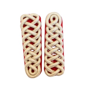 Epingles de hombro ajustables de Mylar blanco de alta tendencia con reverso rojo para uniformes profesionales y equipo de defensa personal - Product Image 5