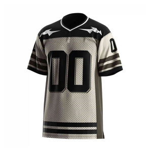 Camiseta de Fútbol Americano para Hombre, Cuello en V, Manga Corta, Malla Transpirable, Estampado Sublimado, Número 00 en la Parte Delantera, Diseño a Rayas, Talla Adulto - Product Image 3