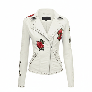 Veste en cuir pour femmes, coupe-vent, respirante, sur mesure, OEM, vente en gros - Product Image 1
