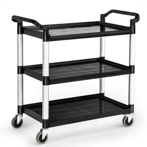 Carrello di Servizio a 3 Ripiani con Ruote Bloccabili e Doppia Maniglia - Product Image 1