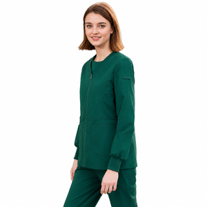Chaquetas de Enfermería de Manga Larga para Hospital, Uniformes de Poliéster Unisex sin Costuras - Product Image 1