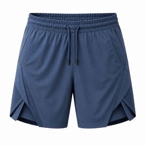 Shorts de sport pour homme, écologiques, couleur unie, séchage rapide, respirants, anti-plis, avec cordon de serrage à la taille et poches - Product Image 1