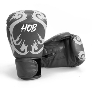 Diseña tu propio conjunto de equipo de boxeo profesional gris de cuero, guantes de boxeo impermeables de 12 oz para uso doméstico. - Product Image 6