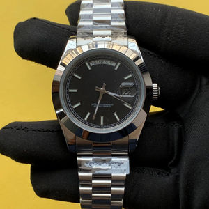 Reloj BOJ Plain R.O.L.E.X.21 de 41 mm, Elegante en Tono Blanco, Acero Inoxidable, Esfera con Índices en Tono Rosa, Acero Inoxidable Suizo, Precio Bajo, Gran Venta - Product Image 1