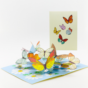 3D Pop Up Card Flower Theme 2026 <b>Handmade</b> Greeting Cards Pop Up <b>Paper</b> Butterfly Flower Greeting Card 3D Special Occasion - Product Image 1