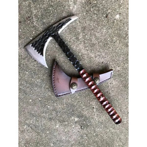 Burraq 16" Custom Handmade Stainless Steel Splitting <b>Axe</b> Tomahawk Rosewood Handle DIY Industrial Outdoor Hunting <b>Camping</b> - Product Image 2