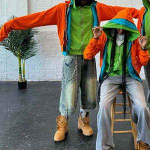 เสื้อฮู้ดซิป 3 ชั้นแบบกำหนดเองสำหรับผู้ชาย ผ้าฟลีซหนานุ่ม 100% ผ้าฝ้ายลายเสือดาวพิมพ์ลายสีสันฤดูหนาว ซิปสามชั้น - Product Image 4