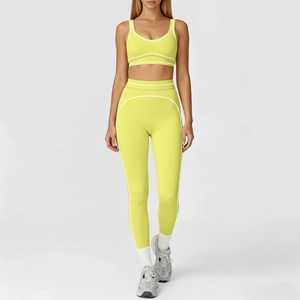 OEM Services Latest Style Women <b>Yoga</b> <b>Set</b> High Quality Solid Pattern 2-Piece Custom Design Quick Dry & Breathable - Product Image 6