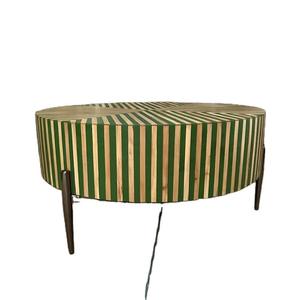 Mesa con Incrustaciones de Hueso de ILAHI, Diseño Moderno con Detalles de Ágata, Almacenamiento Portátil, Muebles para el Hogar - Product Image 4