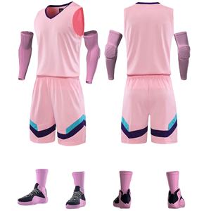 Vente en gros de maillots de basket-ball personnalisés sans manches, taille plus, pour adultes, ensemble uniforme, vêtements de sport réversibles, 100% polyester respirant - Product Image 5