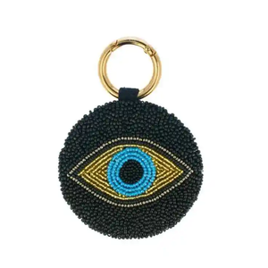 Beaded Evil Eye Keychain Colorful Fashion Bag Accessory Decorative Ornament - Product Image 2