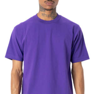 T-shirt décontracté à col rond pour homme, manches courtes, coupe classique, style streetwear minimaliste, personnalisable, en jersey de coton, basique, vente en gros - Product Image 3